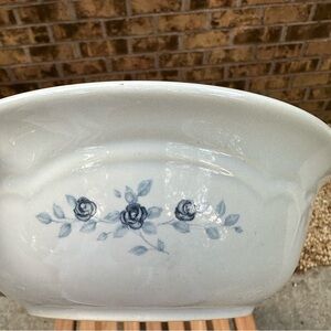 Pfaltzgraff Blue Rose 8.5" Vegetable Bowl - Vintage Floral Pottery Serving Dish